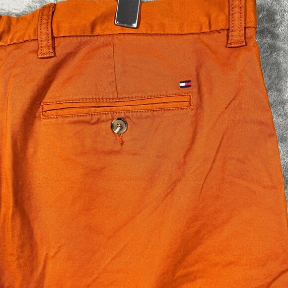 Tommy Hilfiger Pants Mens D7 Brown 36x34 The Flex Chino Cotton Flat Front Casual - Picture 9 of 14